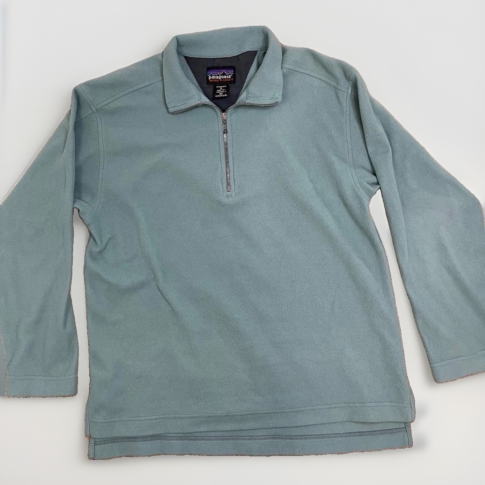 Patagonia Micro D-Luxe Women's S 1/4‎ Zip Fleece Pullover Made USA Teal